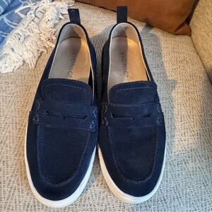Bionic blue suede loafers!! Worn one time!!!
